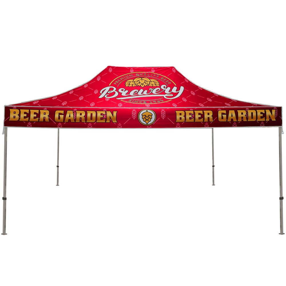 Casita 15 ft. Aluminum Canopy Tent — Graphic Package / White Trim Color